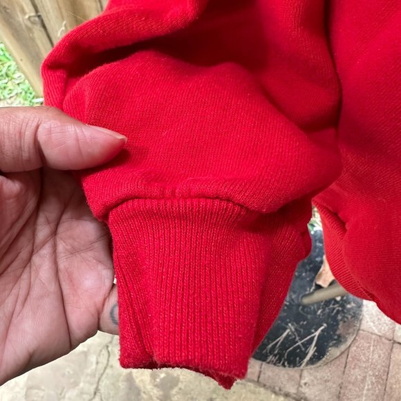 Vintage 90s JERZEES Made in the USA Blank SWEATSHIRT Red 50/50 xl - Picture 6 of 7